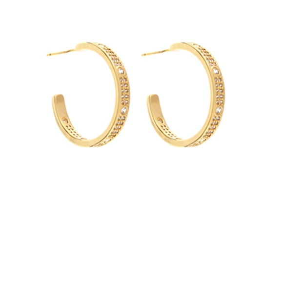 Pave Crystal Hoops